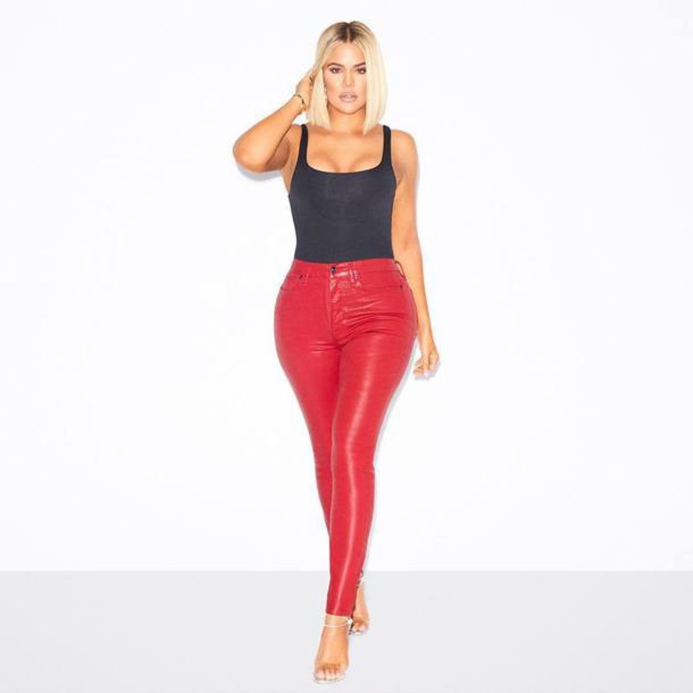 Good American Red Leather Pants